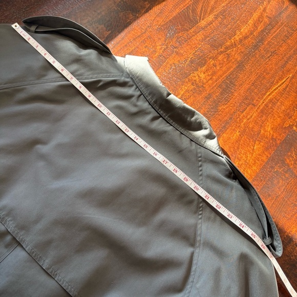 Jones New York Trench Coat Wool Liner Green Grey Size 46R - Picture 13 of 15